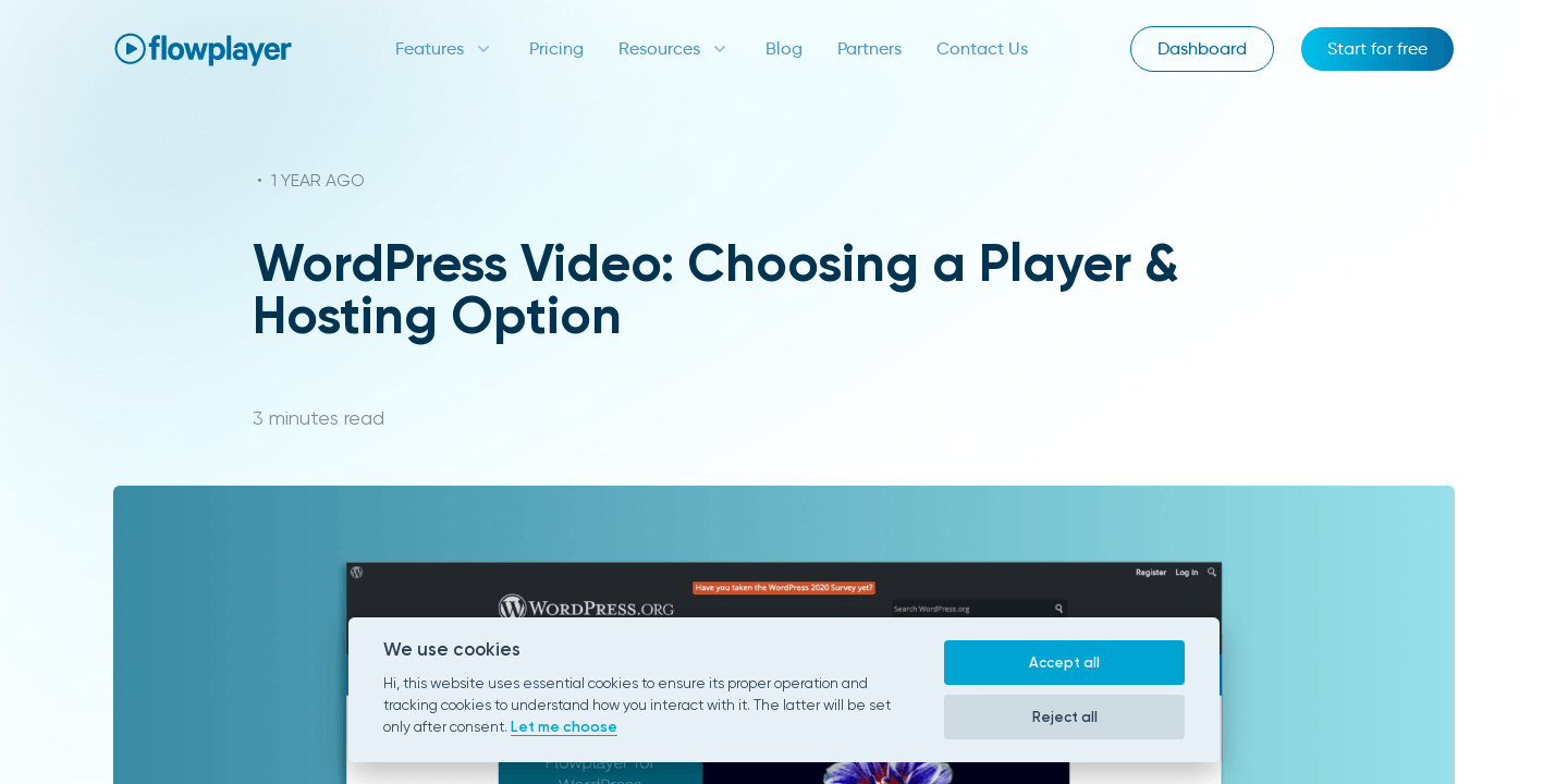 WordPress Video Choosing a Player and Hosting Option Flowplayer