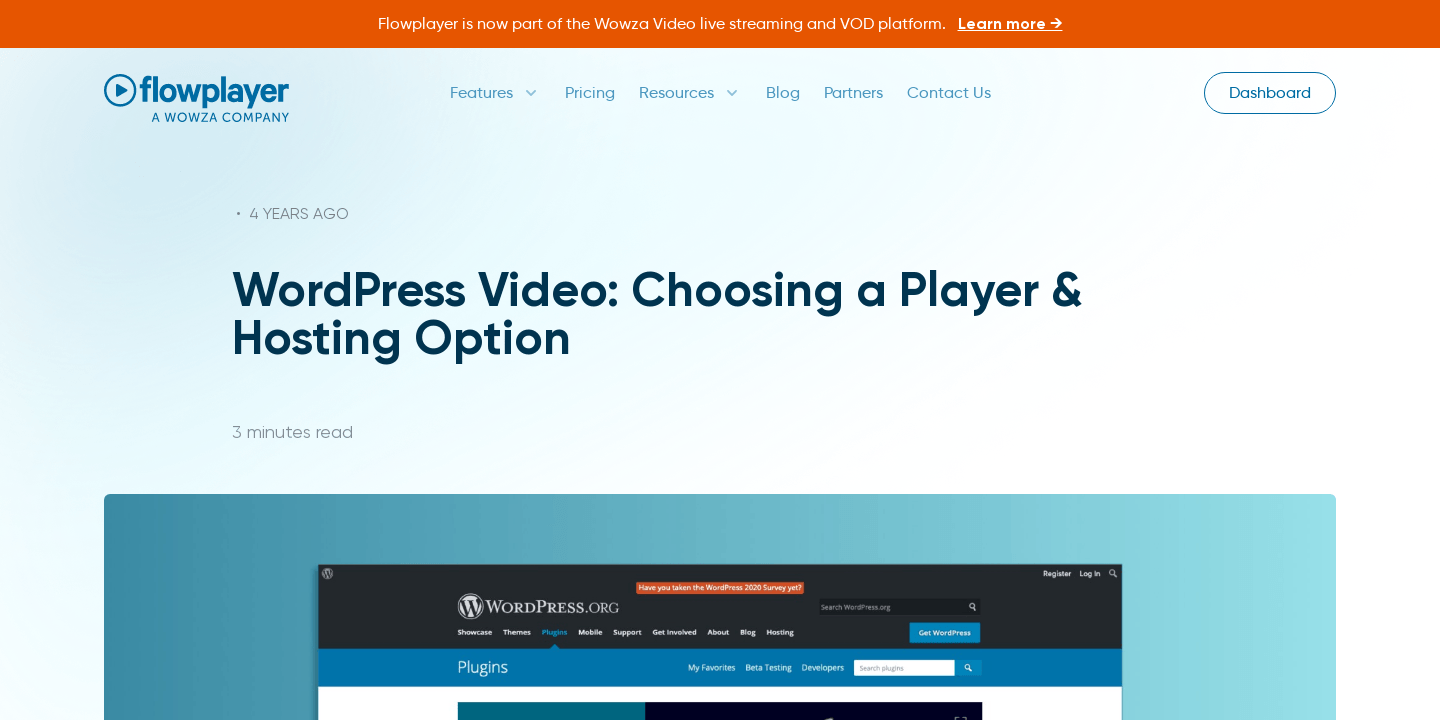 WordPress Video Choosing a Player and Hosting Option Flowplayer