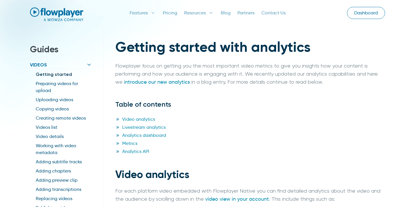 Getting started | Flowplayer