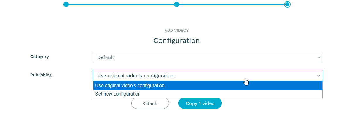 Set options on copy