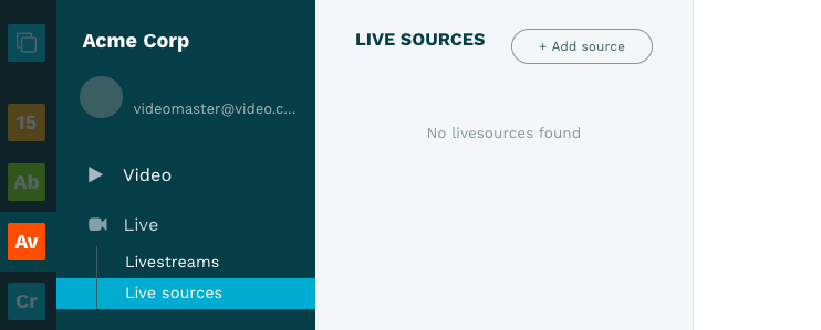 Working with livesources